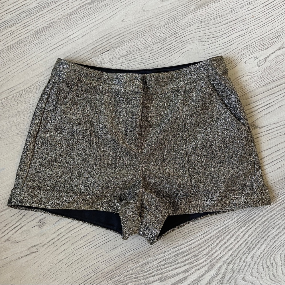 Gold Glitter Shorts